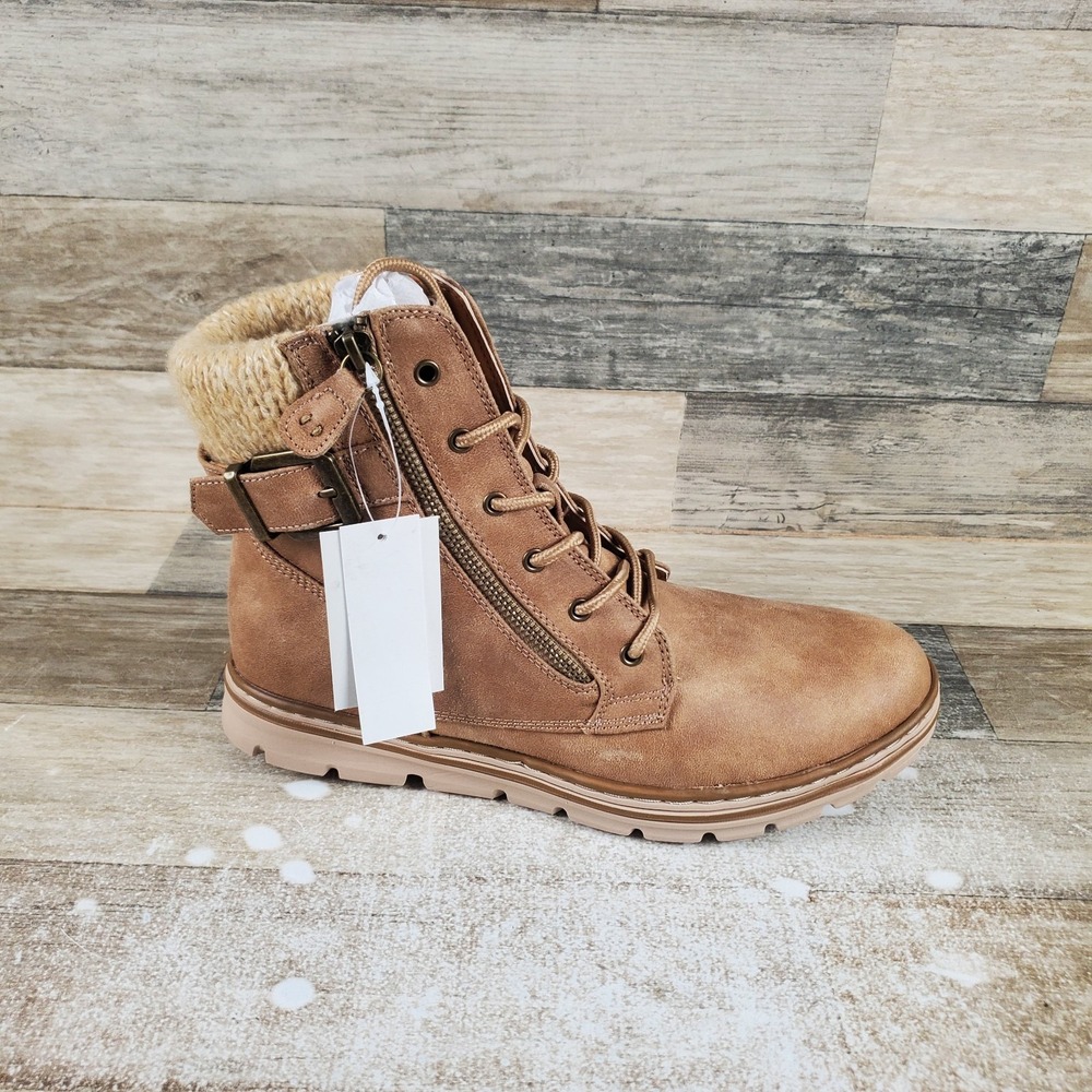 Cliffs by White Mountain Kelsie Womens Bootie Sz 9.5 M Natural Hiking Ankle Boot